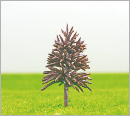 Chine B6823 OEM Miniature modèle arbres tronc de pyramide de plastique vert jaune 6,8 cm fournisseur