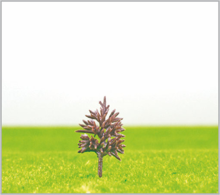Chine B3812 OEM Miniature modèle arbres tronc de pyramide de plastique vert jaune 3,8 cm fournisseur