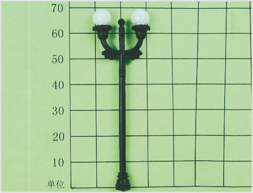 Chine T9 Custom rue deux têtes modèle plastique lampe Post pour Railroad Layouts 7 cm fournisseur