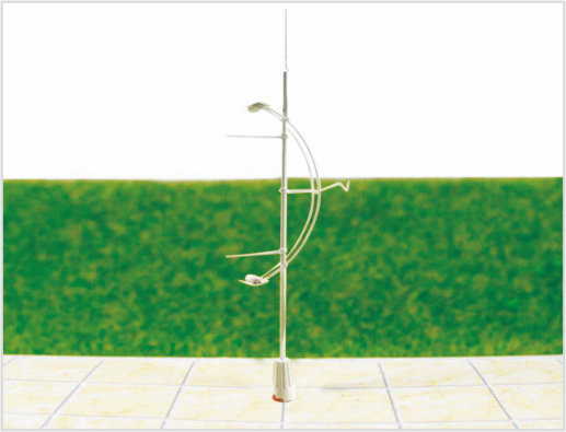 Chine T36 HO 6V rue lumineux 3D modèle lampadaire pour Train Layout lumineux lumière de qualité 14 cm fournisseur