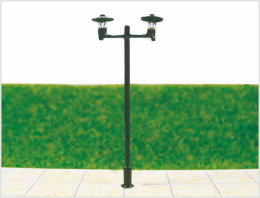 Chine T48 6V Two-headed rue échelle en plastique modèle lampadaire pour Train Layout 6,5 cm fournisseur
