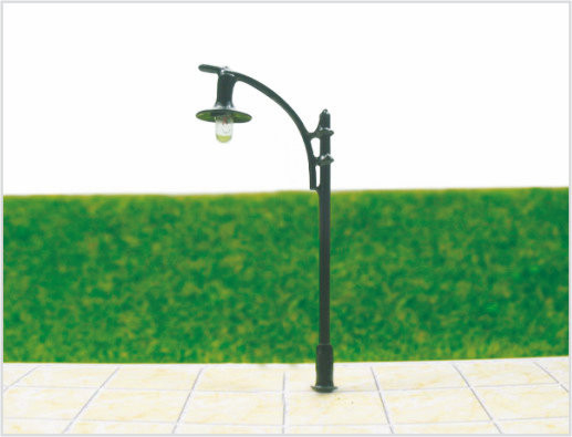Chine T68 Custom 6V Street One-tête en plastique modèle lampe Post pour Railroad Layouts 6 cm fournisseur