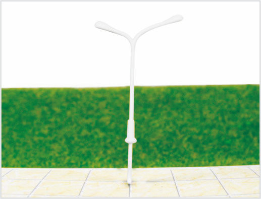 Chine ML1000 Custom 6V bicéphale des lampes de jardin en plastique modèle lampe Post pour les configurations de chemin de fer fournisseur
