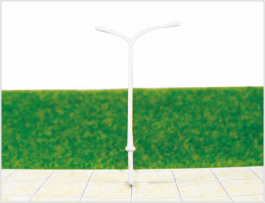 Chine ML500 Custom 6V Two-headed cheval rue lumières modèle plastique lampadaire pour l'aménagement du chemin de fer fournisseur