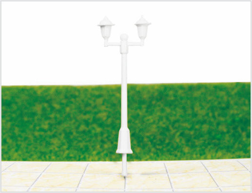 Chine ML500 Custom 6V bicéphale des lampes de jardin en plastique modèle lampe Post pour les configurations de chemin de fer fournisseur