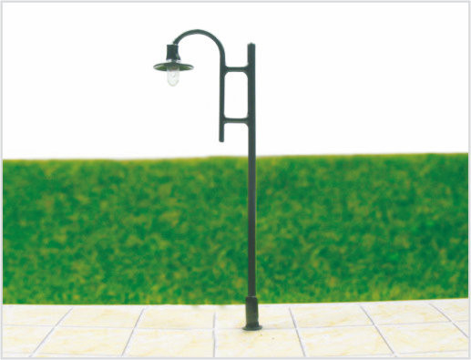 Chine T75 Custom 6V Street One-tête en plastique modèle lampe Post pour Railroad Layouts 7 cm fournisseur