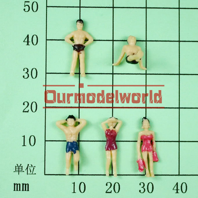 Personnes modèles miniatures vertes rouges pour la décoration/CE accessoire/RoHS/ISO9001 fournisseur