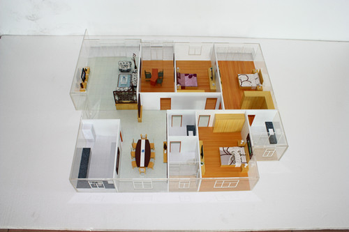 Fabricant modèle architectural intérieur, modèle durable de disposition de Chambre fournisseur
