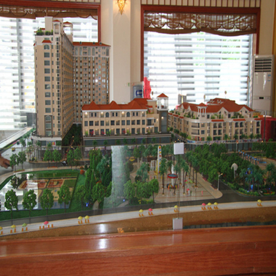 Fabricant modèle architectural miniature, rendu assez résidentiel de bâtiment de parc fournisseur