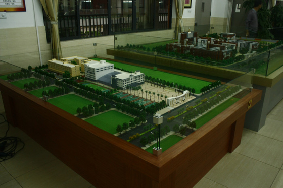 École prévoyant le fabricant modèle architectural miniature, modèle d'échelle de planification de stade de football fournisseur
