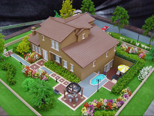 Fabricant modèle architectural miniature de villa, beau modèle d'échelle de la station de vacances 3D fournisseur
