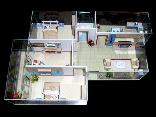 Fabricant modèle architectural miniature résidentiel privé, fabrication de modèle d'échelle de Chambre de jardin fournisseur