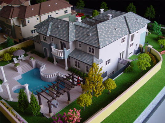 Fabricant modèle architectural miniature résidentiel privé, fabrication de modèle d'échelle de Chambre de jardin fournisseur