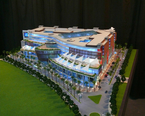 Fabricant modèle architectural miniature de bâtiment résidentiel avec le système d'éclairage fournisseur