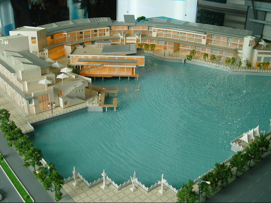 Fabricant modèle architectural miniature de bâtiment résidentiel avec le système d'éclairage fournisseur