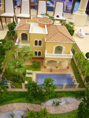 Fabricant modèle architectural d'éclairage intérieur, modèle architectural miniature de villa de luxe fournisseur