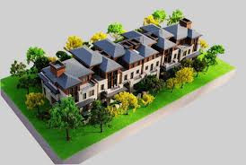 Fabricant modèle architectural miniature de construction de logements, Nice fabrication de regard de modèle d'échelle fournisseur