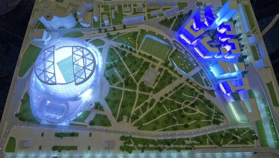 Modèle architectural miniature environnemental avec le système d'éclairage pour le projet de banlieue noire fournisseur