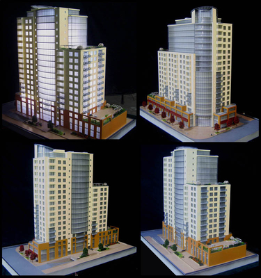 Fabricant modèle architectural en cristal 3D beau pour la construction/créations de modèles fournisseur