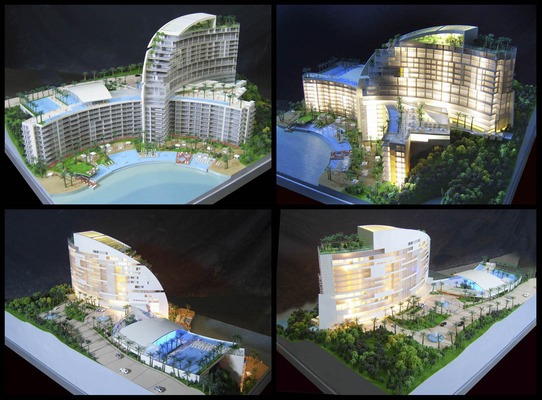 Fabricant modèle architectural en cristal 3D beau pour la construction/créations de modèles fournisseur