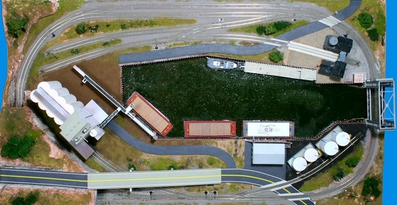 Fabricant modèle architectural miniature de gare ferroviaire, modèle de disposition de construction fournisseur