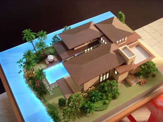 Fabricant modèle architectural miniature monochrome 3D beau avec du plastique d'ABS fournisseur