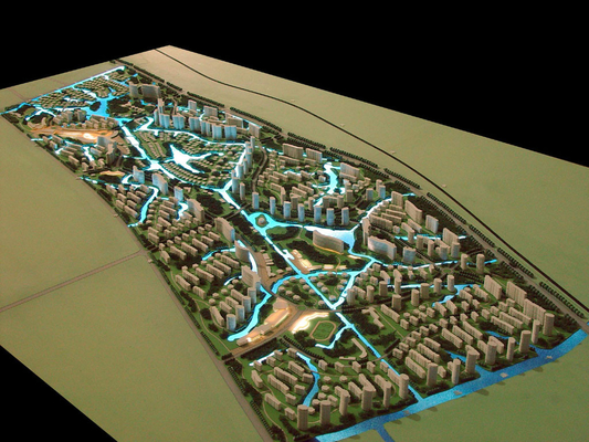 Fabricant modèle architectural d'urbanisme, modèles d'échelle d'utilisation des terres de ville fournisseur