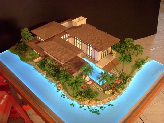 Fabricant modèle architectural qui respecte l'environnement, modèle d'échelle de station de vacances de plage/océan fournisseur