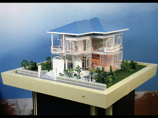 fabricant modèle architectural de la villa 3D, fabrication durable de modèle d'échelle d'éclairage fournisseur