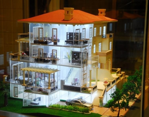 modèle de bâtiment modèle architectural miniature du fabricant 3D/villa/fabrication résidentielle de modèle d'échelle de maison fournisseur