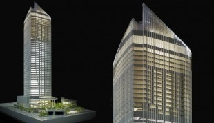 Fabricant modèle architectural 3D de bâtiment central commercial beau avec les matériaux environnementaux fournisseur