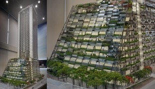 Fabricant modèle architectural 3D de bâtiment central commercial beau avec les matériaux environnementaux fournisseur