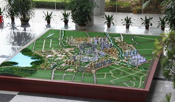 Fabricant modèle architectural de disposition forte de ville, modèle miniature de disposition de ville fournisseur