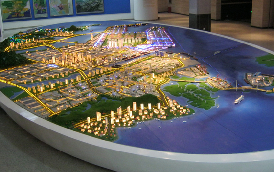 Le modèle architectural adapté aux besoins du client d'échelle fournit l'acrylique pour la disposition de ville fournisseur