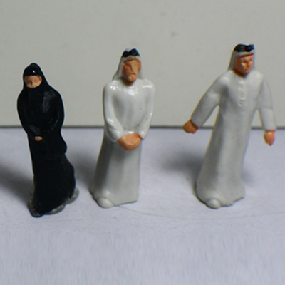 Chiffres architecturaux peints de personnes de modèle d'échelle, Arabe de l'échelle OO de passager de train 2.8cm fournisseur