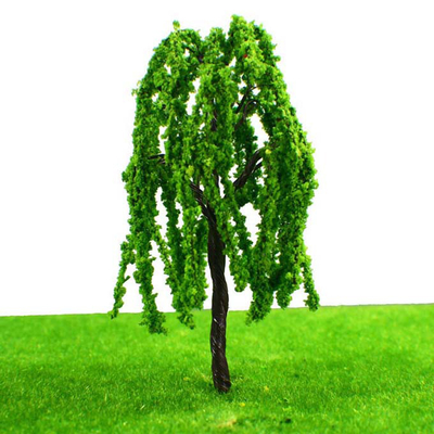 1:75 modèle miniature des arbres 9cm de saule vert - 100 pour la disposition de scène de lac park de jardin fournisseur