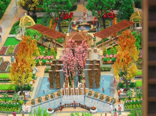 Paysage de modèle d'échelle d'éclairage pour Real Estate établissant la disposition miniature fournisseur