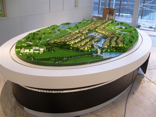 Paysage de modèle d'échelle d'éclairage pour Real Estate établissant la disposition miniature fournisseur