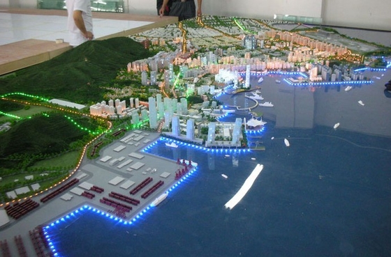 Paysage carré de modèle d'échelle pour la disposition de modèle de ports de pays fournisseur