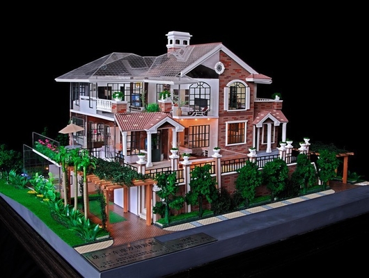 Paysage miniature de modèle d'échelle d'éclairage pour Real Estate établissant la disposition modèle fournisseur