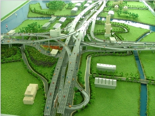 Les modèles d'échelle architecturaux de modèle de disposition de paysage de route de ville fournit le projet de gouvernement fournisseur