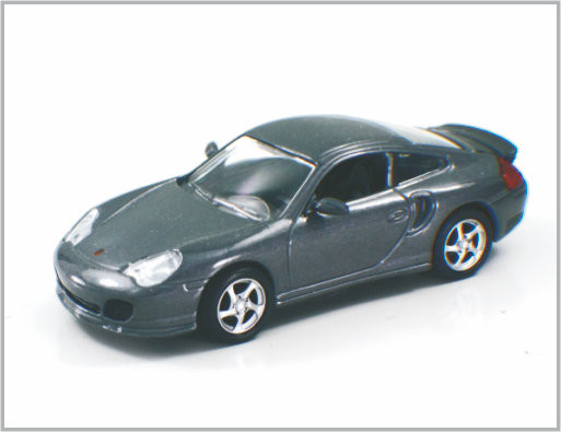 1/43 voitures modèles faites sur commande coulées sous pression Porsche 911 Turbo d'échelle d'alliage de noir de carbone pour la collection fournisseur