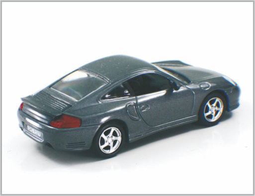 1/43 voitures modèles faites sur commande coulées sous pression Porsche 911 Turbo d'échelle d'alliage de noir de carbone pour la collection fournisseur