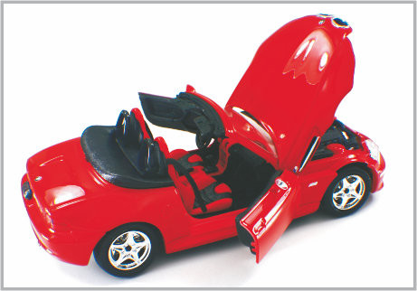 1/24 roadsters faits sur commande rouges coulés sous pression de BMW de voitures modèles d'échelle d'alliage en tant qu'à la maison Decoratio fournisseur