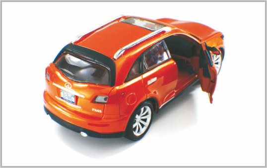 1/24 voitures modèles faites sur commande rouge-orange coulées sous pression Infiniti d'échelle d'alliage en tant qu'à la maison Decoratio fournisseur