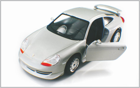 1/24 a coulé les voitures modèles faites sur commande blanches argentées Porsche GT3 d'échelle d'alliage en tant qu'à la maison Decoratio fournisseur