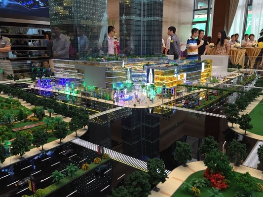 Logez le fabricant modèle architectural miniature avec le système d'éclairage fournisseur